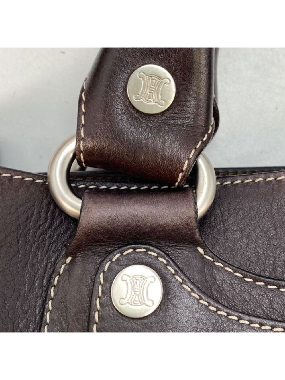 Celine Hand Tote Boogie Leather Brown Formal - Picture 16 of 16